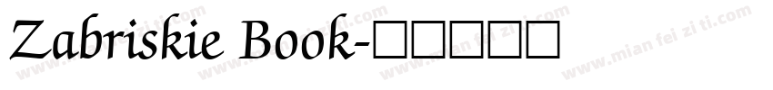 Zabriskie Book字体转换
